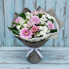 Букет цветов из:  Герберы, Альстромерии и Хризантемы #REPLACE_PRED# Кошелево