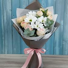 Букет цветов из:  Хризантемы и Розы в Кошелево