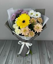 Букет цветов из:  Розы, Герберы и Хризантемы в Кошелево