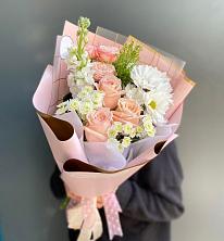 Букет цветов из:  Хризантемы и Розы в Кошелево