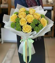 Букет цветов из:  Хризантемы и Розы в Кошелево