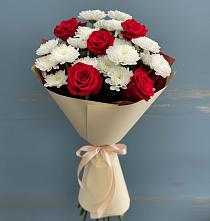 Букет цветов из:  Розы и Хризантемы в Кошелево