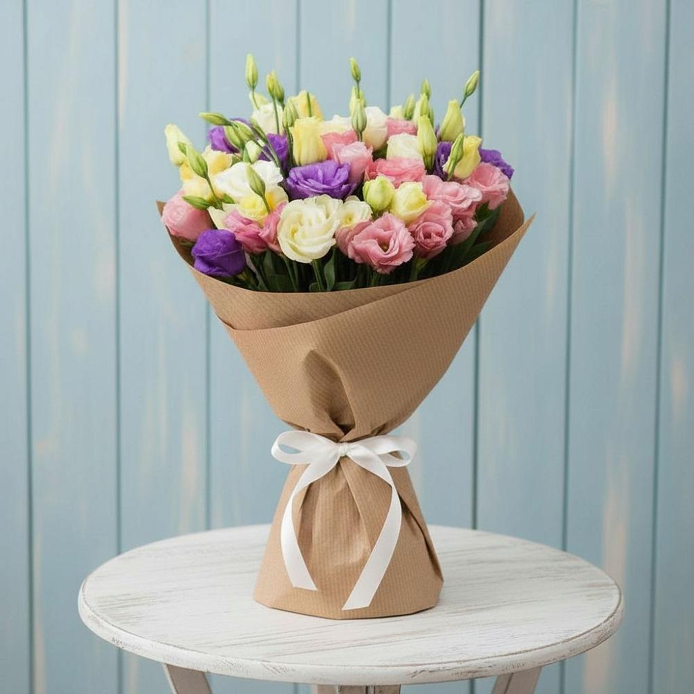 Букет цветов из: Лизиантусы в Кошелево