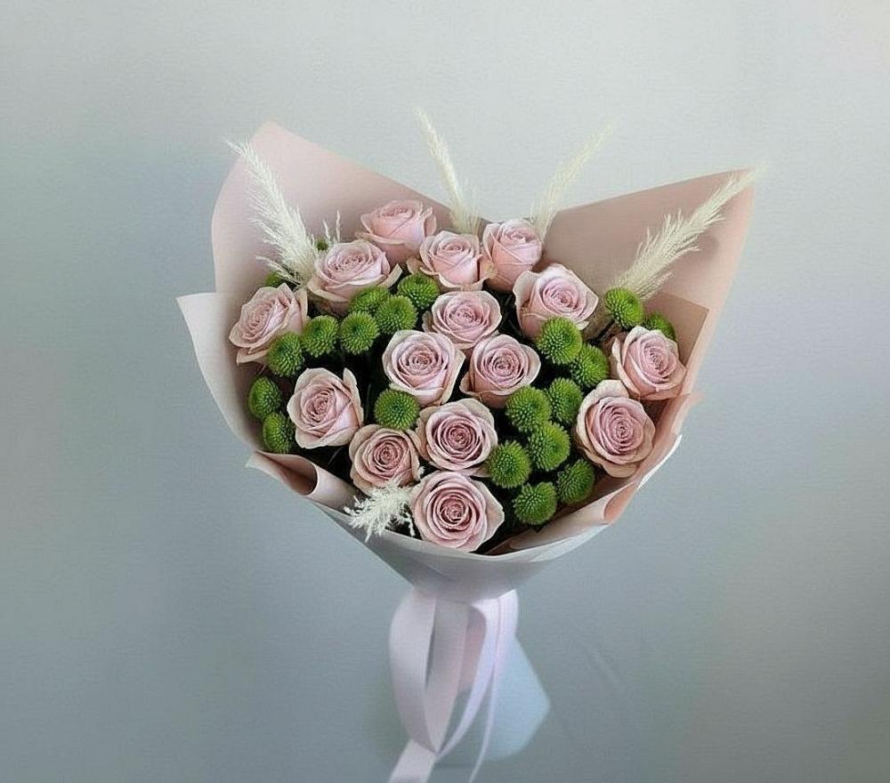 Букет цветов из: Розы и Хризантемы в Кошелево