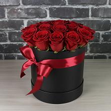 Цветочная композиция из Розы в шляпной коробке в Кошелево