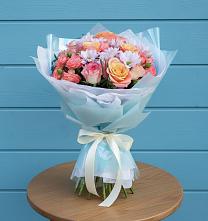 Букет цветов из:  Хризантемы и Розы в Кошелево