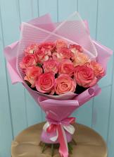 Букет 15 Розовых роз Равель в Кошелево