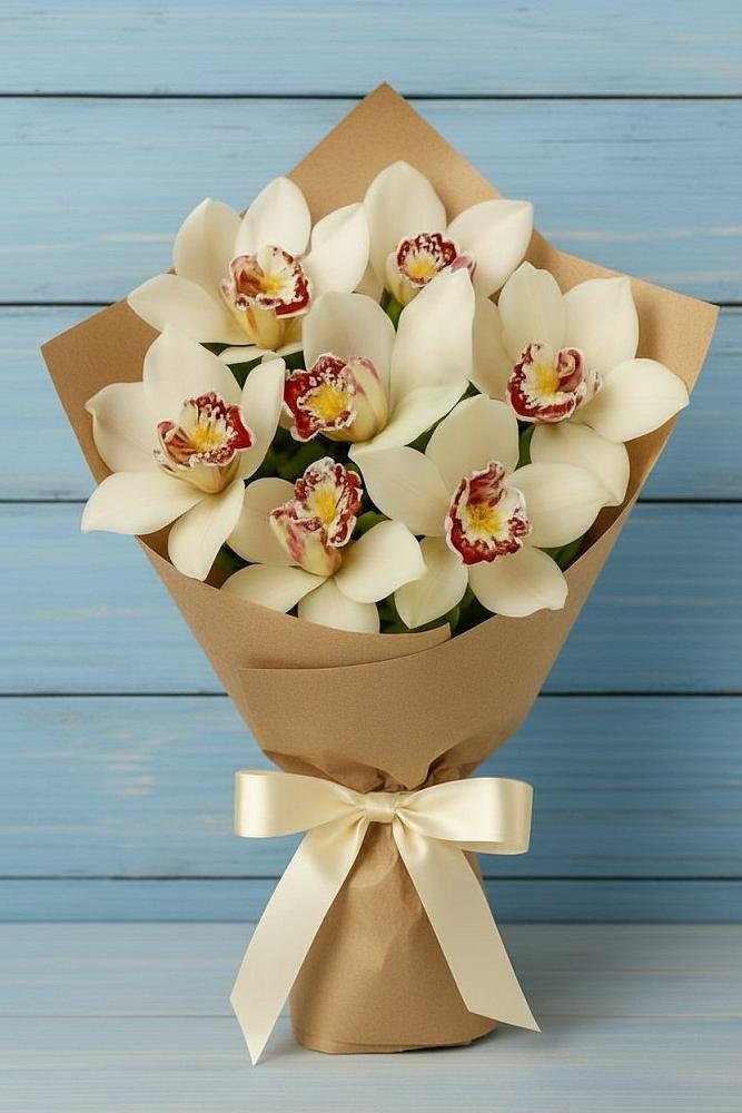 Букет цветов из: Орхидеи и Розы в Кошелево