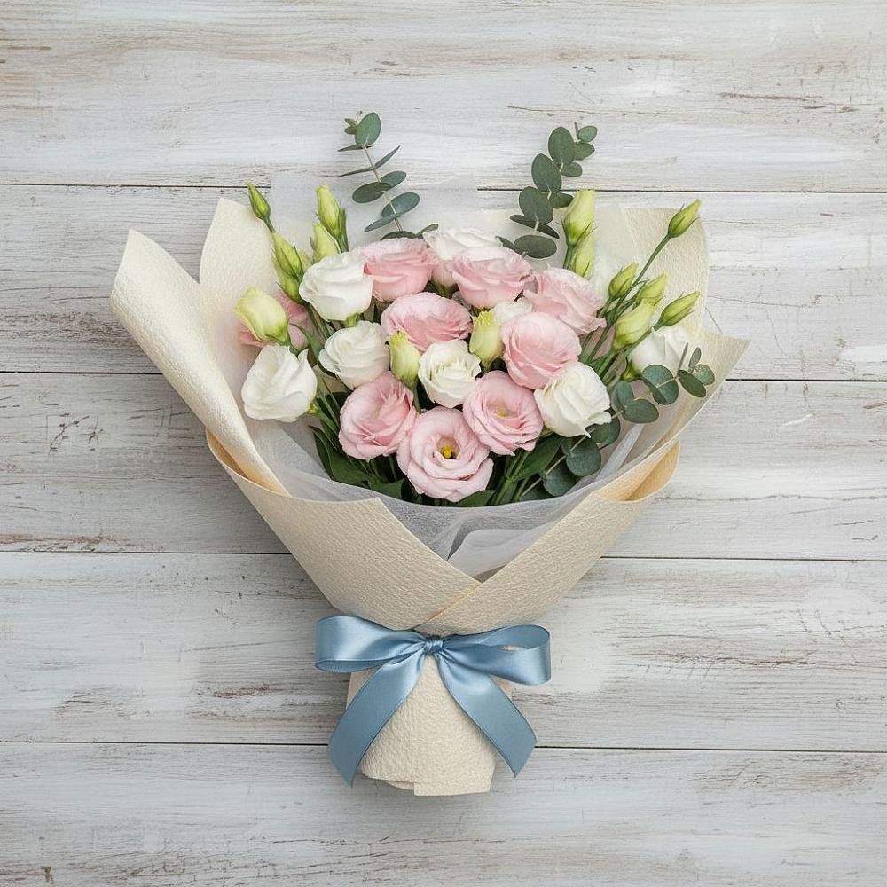 Букет цветов из: Лизиантусы в Кошелево